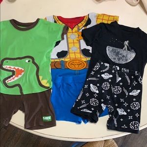 Set of three size 3 boy pajamas